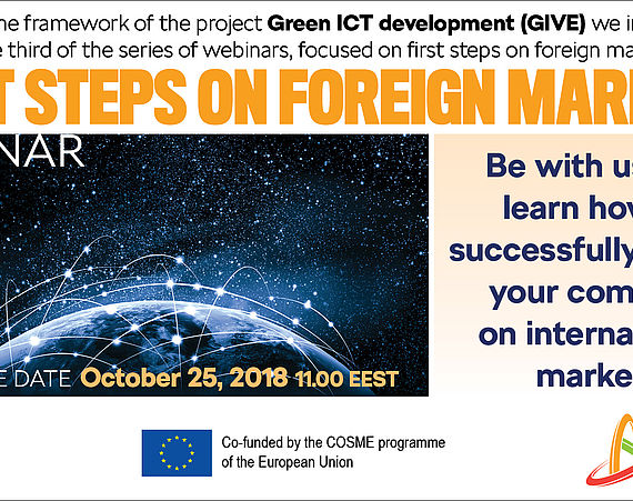 FREE Webinar on First Steps on Foreign Markets on October 25, 2018!